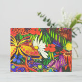 蝶フローラ天然金ゴールド金属 案内状 (スタンド正面)