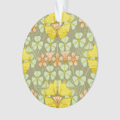 蝶フローラ植物学カラフル オーナメント (正面)