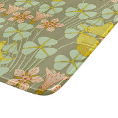 蝶フローラ植物学カラフル カッティングボード (角)