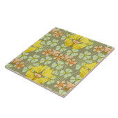 蝶フローラ植物学カラフル タイル (側面)