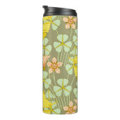 蝶フローラ植物学カラフル タンブラー (回転右)