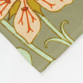 蝶フローラ植物学カラフル フリースブランケット (角)