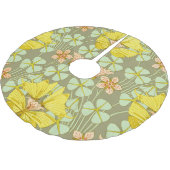 蝶フローラ植物学カラフル ブラッシュドポリエステルツリースカート (アングル)