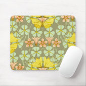 蝶フローラ植物学カラフル マウスパッド (マウス)