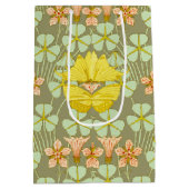 蝶フローラ植物学カラフル ミディアムペーパーバッグ (裏面)