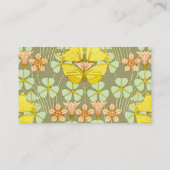 蝶フローラ植物学カラフル 名刺 (裏面)