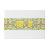 蝶フローラ植物学カラフル 招待状ベリーバンド (裏面例)