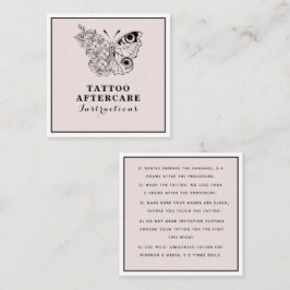 蝶フローラ目タトゥーアフターケアの指示 スクエア名刺