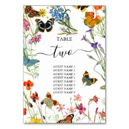 蝶フローラ結婚のテーブル番号 テーブルナンバー