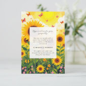 蝶フローラ記念写真悔やみや弔慰葬儀 サンキューカード (スタンド正面)