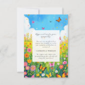 蝶フローラ記念写真悔やみや弔慰葬儀 サンキューカード (正面)