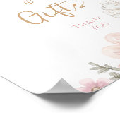 蝶フローラ赤ちゃんシャワー ポスター (角)