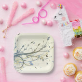 蝶フローラ ペーパープレート (パーティー)