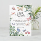 蝶フローラ |ユーカリブライダルシャワー 招待状 (スタンド正面)
