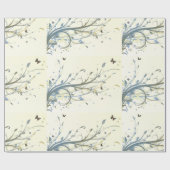 蝶フローラ ラッピングペーパー (フラット)