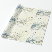 蝶フローラ ラッピングペーパー (アンロールド)