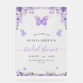 蝶ブライダルシャワーブライダルブランチパーティー アクリルサイン (正面)