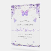 蝶ブライダルシャワーブライダルブランチパーティー アクリルサイン (傾斜)