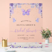 蝶ブライダルシャワーブライダルブランチパーティー アクリルサイン (ウェディング)