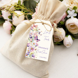 蝶ブライダルシャワーラベ感謝していンダーお願い ギフトタグ