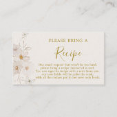 蝶ブライダルシャワーレシピカードリクエスト エンクロージャーカード (正面)