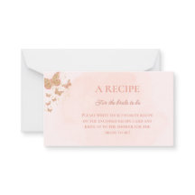 蝶ブライダルシャワーレシピカード