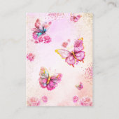 蝶ブライダルシャワーレジストリQRコード エンクロージャーカード (裏面)