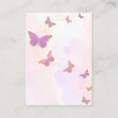 蝶ブライダルシャワーレジストリQRコード エンクロージャーカード (裏面)