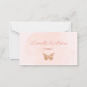 蝶ブライダルシャワー名札 ノートカード (正面)