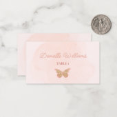 蝶ブライダルシャワー名札 ノートカード (正面/裏面インサイチュ)