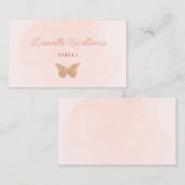 蝶ブライダルシャワー名札 ノートカード (正面/裏面)