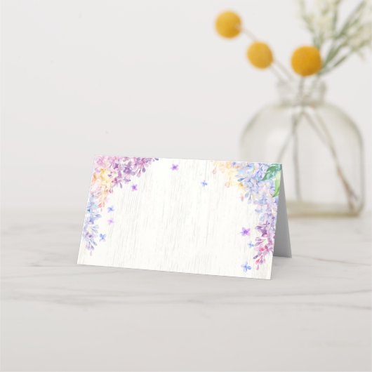 蝶ブライダルシャワー食品ラベルまたは座席表 プレイスカード (正面)