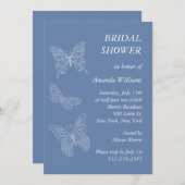 蝶ブライダルシャワー 招待状 (正面/裏面)