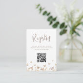 蝶ブライダルシャワーQRコードレジストリ エンクロージャーカード (スタンド正面)