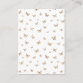 蝶ブライダルシャワーQRコードレジストリ エンクロージャーカード (裏面)