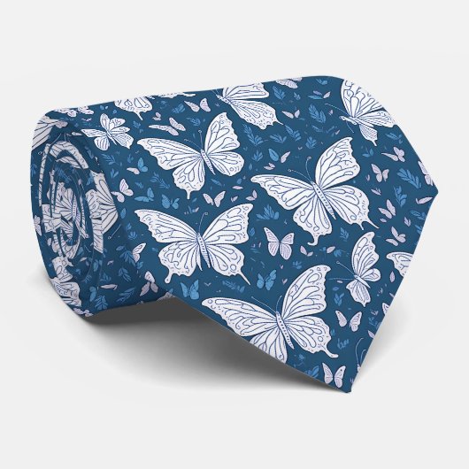 蝶ブルー | ネクタイ (ロール)