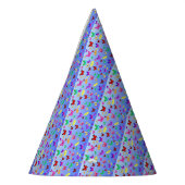 蝶ブルー パーティーハット (左)