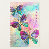 蝶プランナーと名前をカスタムすると年 プランナー手帳 (正面)