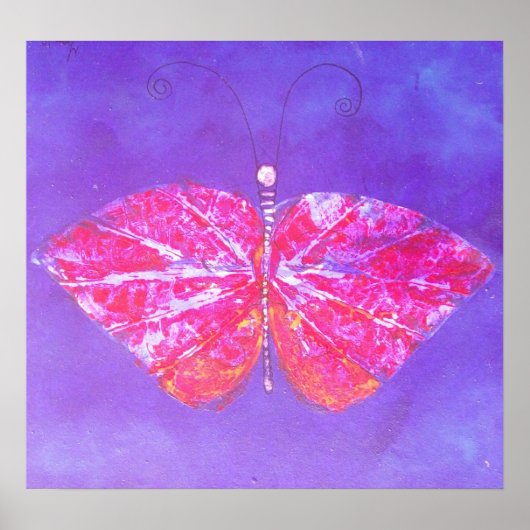 蝶プリント ポスター (正面)
