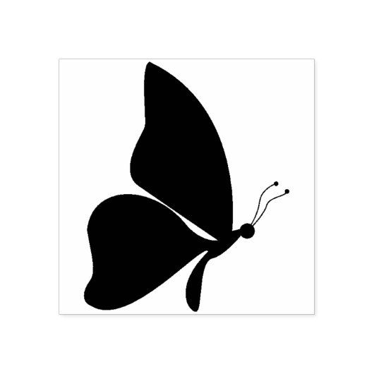 蝶プロフィールのシルエットアートスタンプ ラバースタンプ (インプリント)