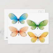 蝶ベクトルデザイン ポストカード (正面/裏面)