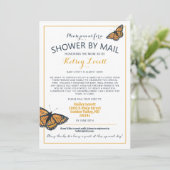 蝶ベビーカードシャワーバイメール 招待状 (スタンド正面)