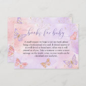 蝶ベビーシャワーベビー エンクロージャーカード (正面/裏面)