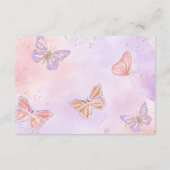 蝶ベビーシャワーベビー エンクロージャーカード (裏面)