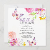 蝶ベビーシャワー招待状 招待状 (正面)