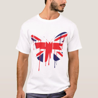 蝶ペンキは子供を走ります Tシャツ