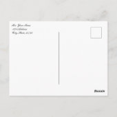 蝶ホワイトキティキャットフローラ ポストカード (裏面)