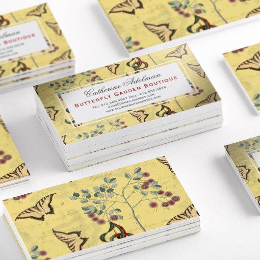 蝶ボタニカルヴィンテージシノワセリ 名刺