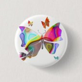蝶ボタン 缶バッジ (正面)