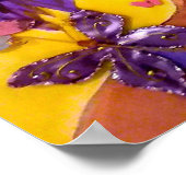 蝶ポスター付き島女の子 ポスター (角)